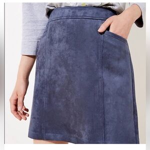(17) NWOT LOFT vegan suede Mini Skirt